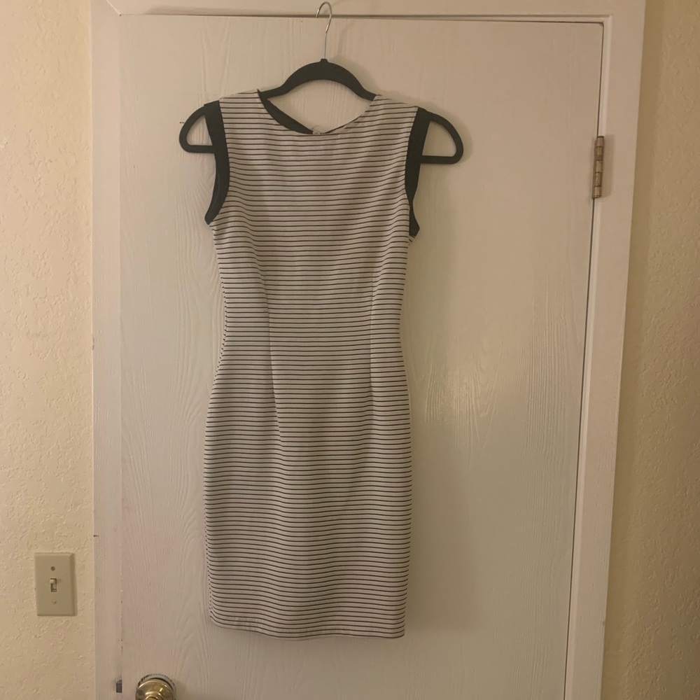 Bar III black and white striped dress size small.